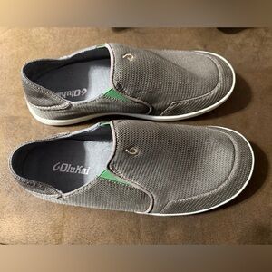 OluKai Men's Charcoal Slip-On Loafers